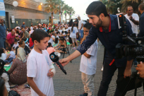 اهتمام اعلامي كبير في أضخم افطار جماعي لأطفال مدينة يافا في مرفأ الميناء 